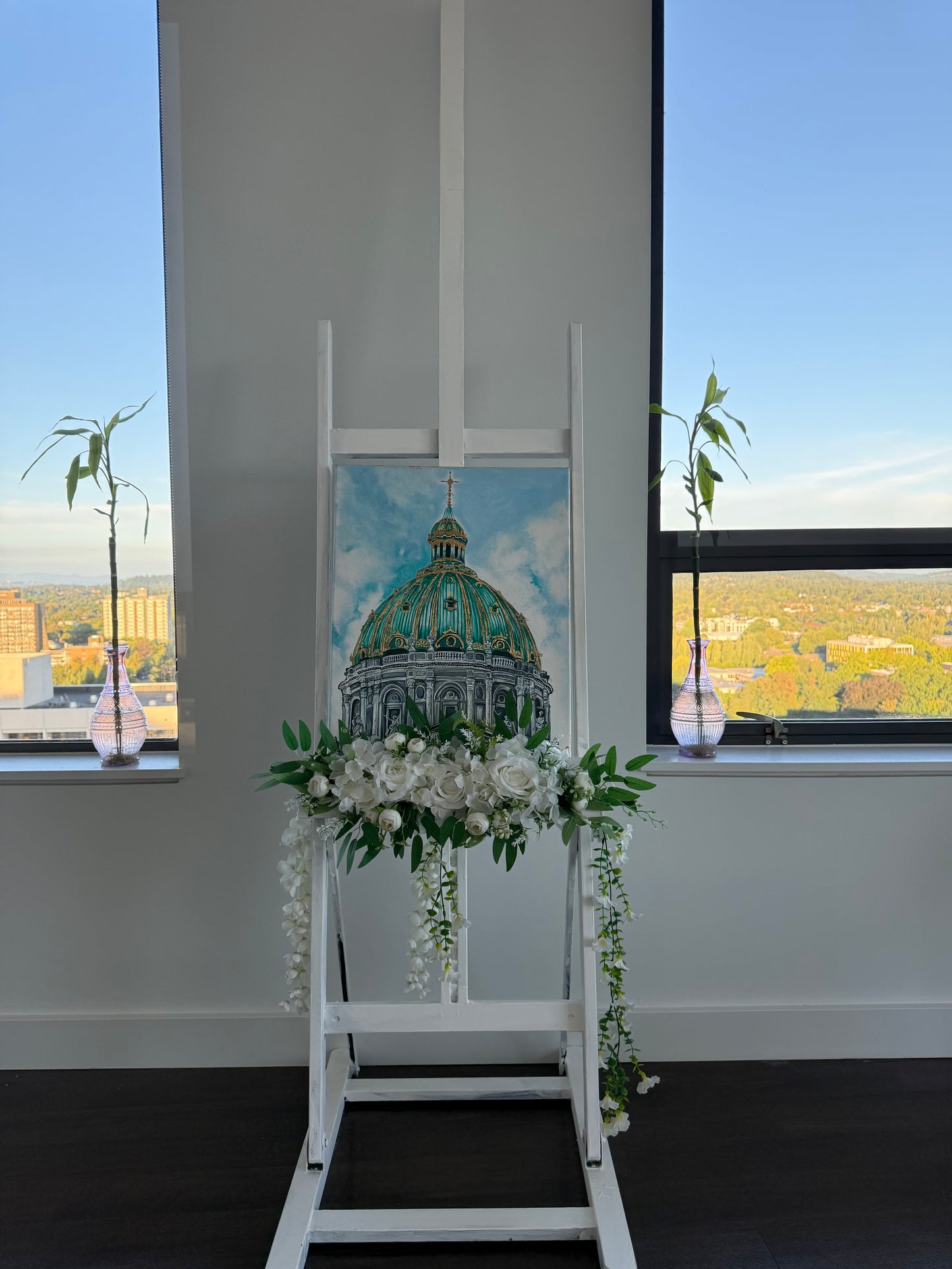 Copenhagen Crown” — Original Painting with 24K Gold Leaf